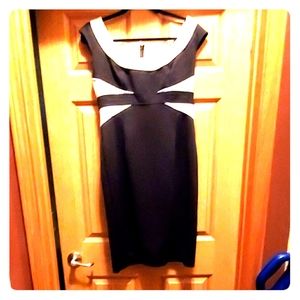 Ladies black and white dress